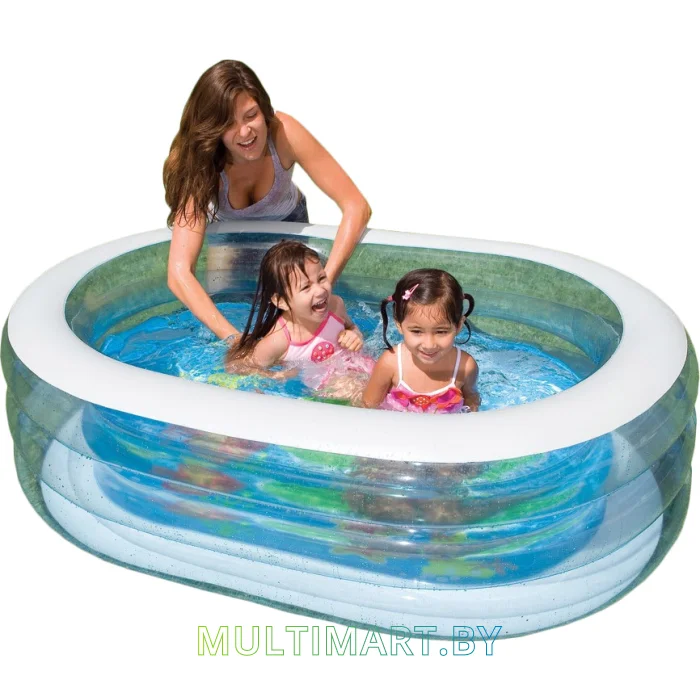 Надувной бассейн Intex Oval Whale Fun 163x107x46 (57482)